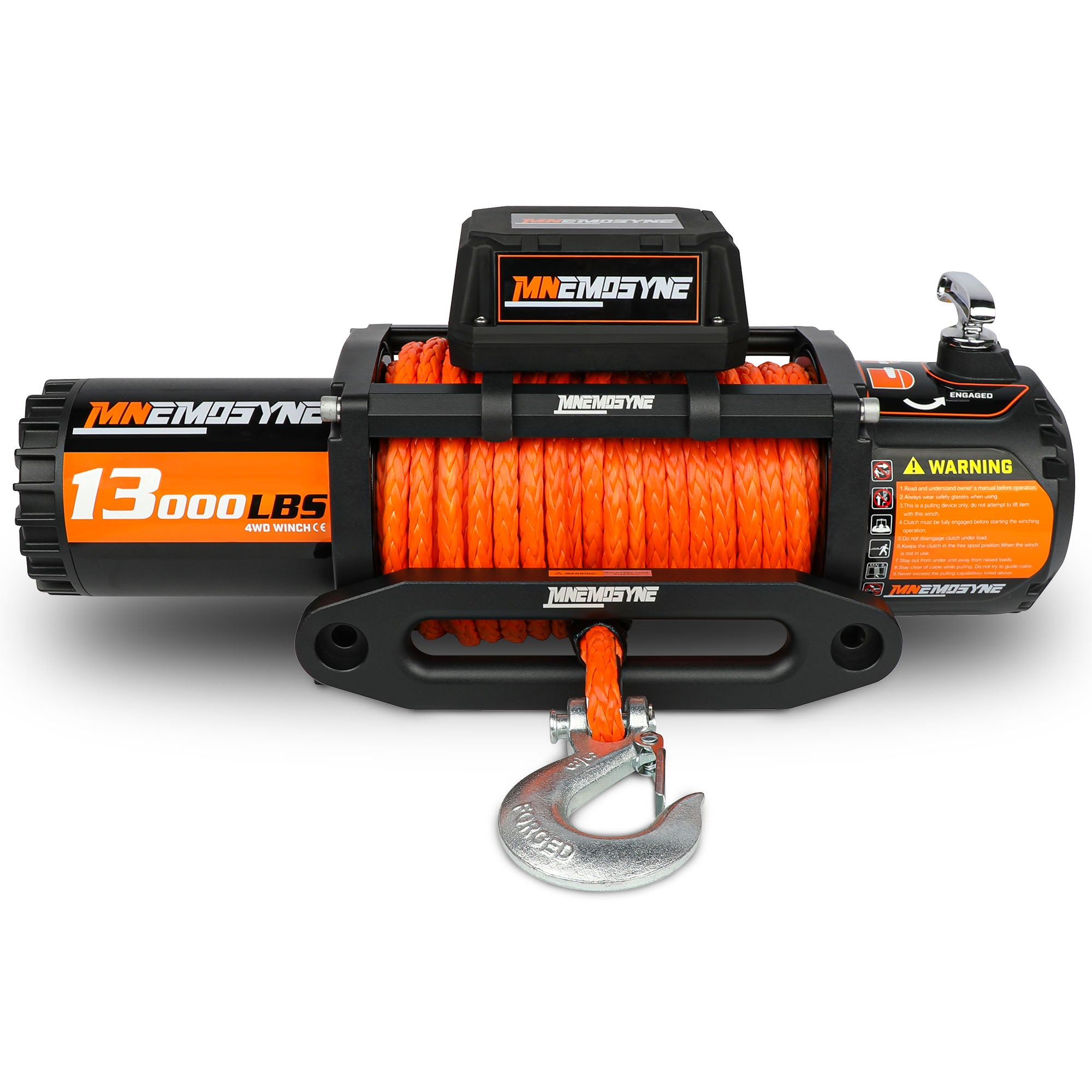 MNEMOSYNE Electric Winch 13000lbs 12V Synthetic Cable Towing Trailer 4WD 4X4 Truck