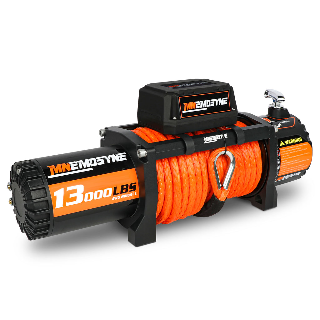 MNEMOSYNE Electric Winch 13000lbs 12V Synthetic Cable Towing Trailer 4WD 4X4 Truck