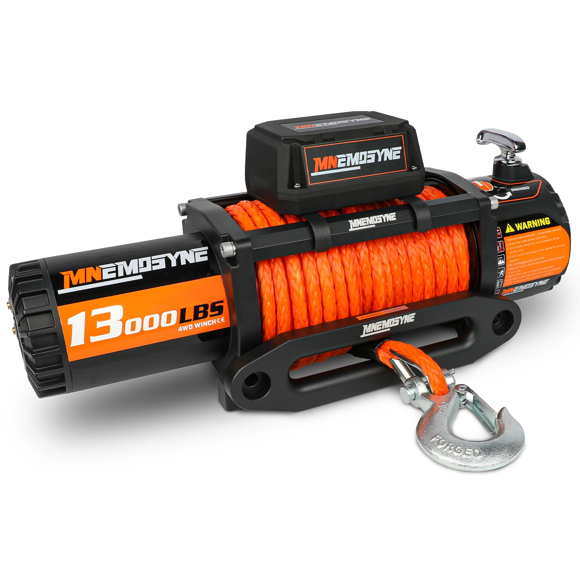 MNEMOSYNE Electric Winch 13000lbs 12V Synthetic Cable Towing Trailer 4WD 4X4 Truck