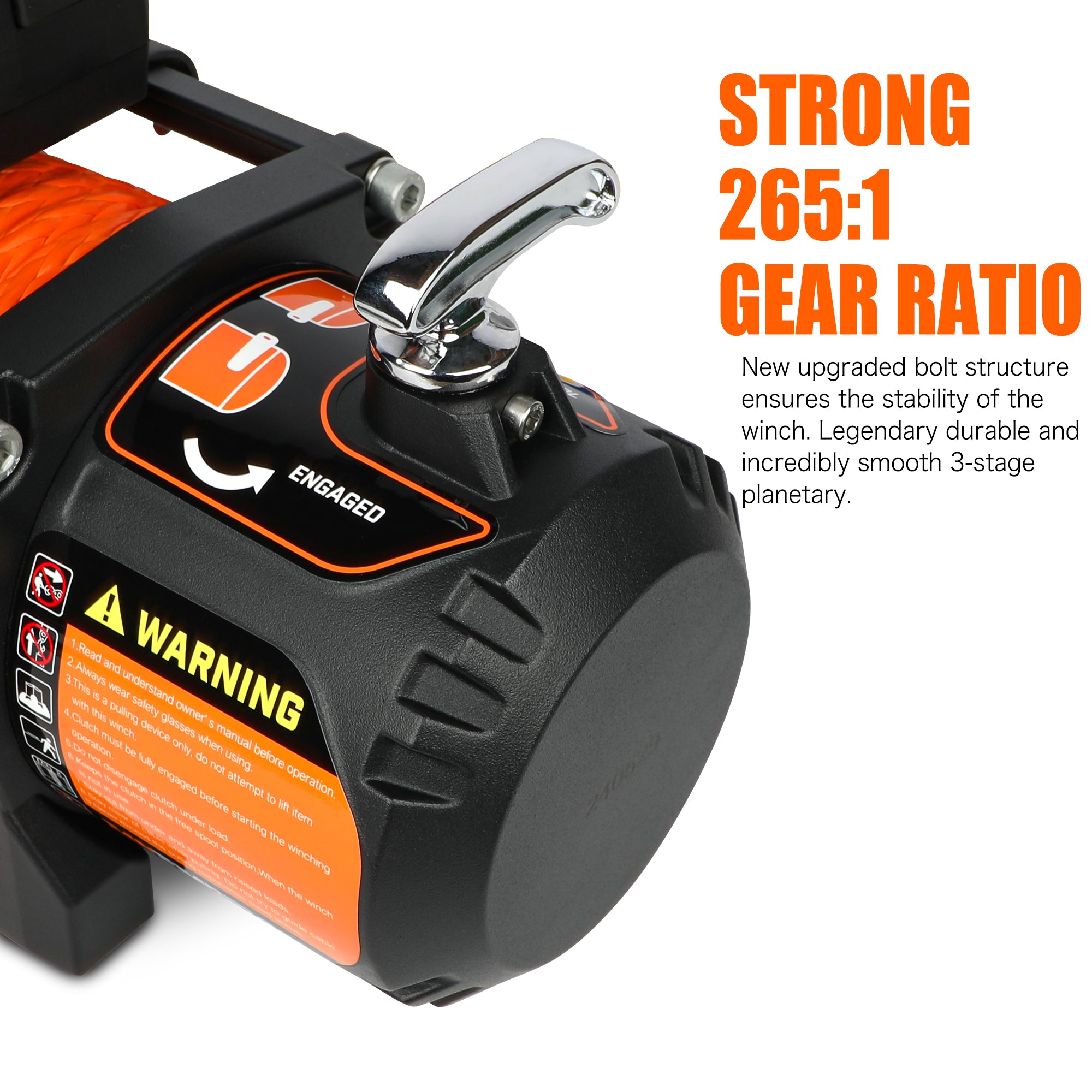 MNEMOSYNE Electric Winch 13000lbs 12V Synthetic Cable Towing Trailer 4WD 4X4 Truck