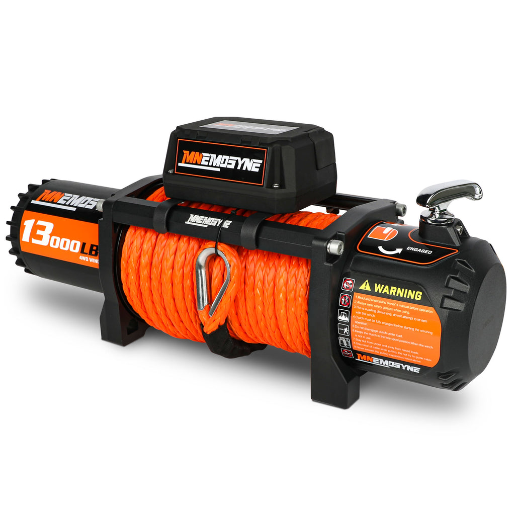 MNEMOSYNE Electric Winch 13000lbs 12V Synthetic Cable Towing Trailer 4WD 4X4 Truck