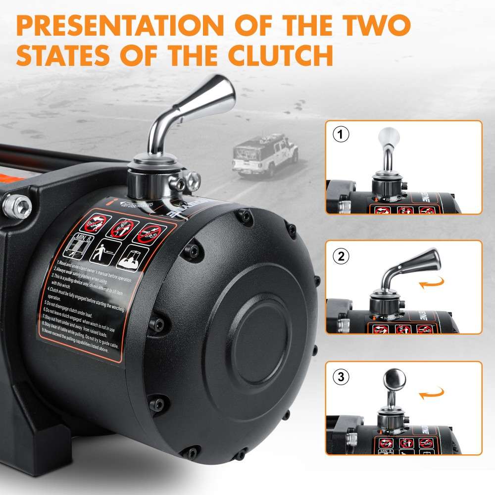 MNEMOSYNE Electric Winch 14500LBS Synthetic Rope 12V Wireless 4WD Trailer Towing