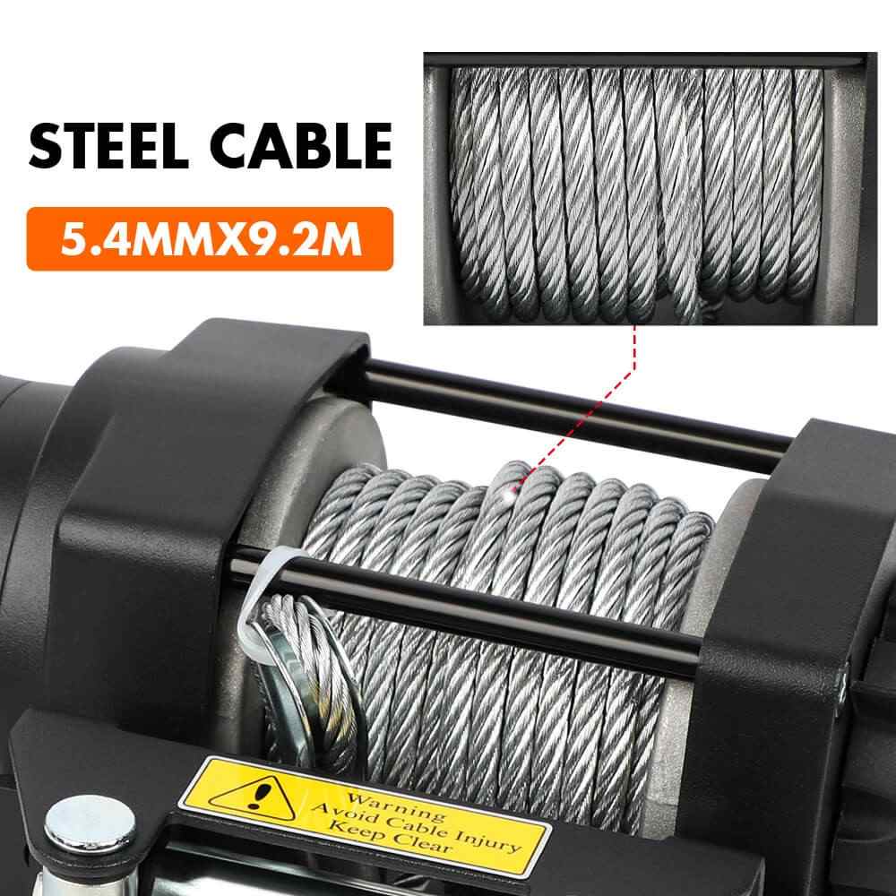 MNEMOSYNE Electric Winch 4500lb Steel Rope Wireless Remote Towing ATV UTV