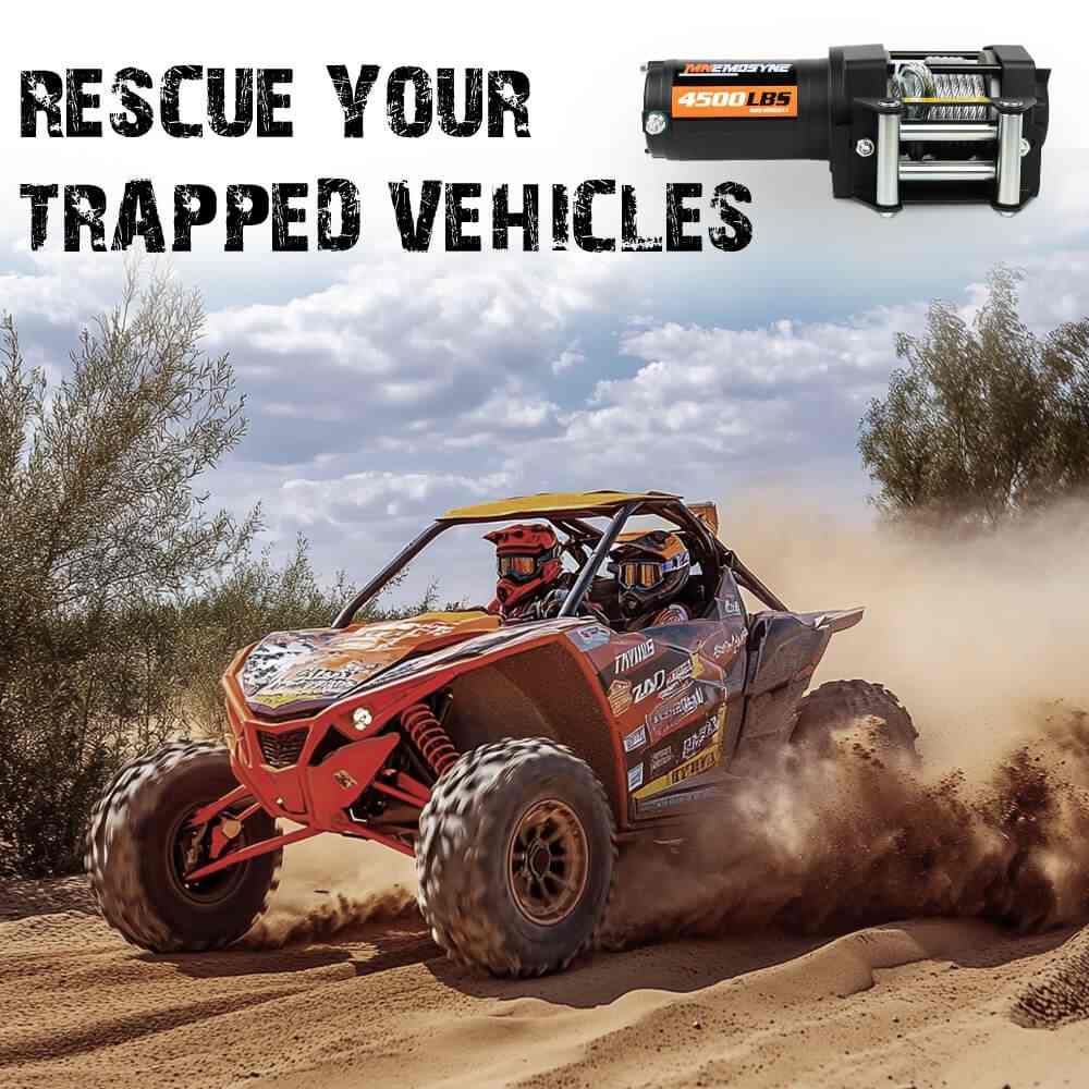 MNEMOSYNE Electric Winch 4500lb Steel Rope Wireless Remote Towing ATV UTV