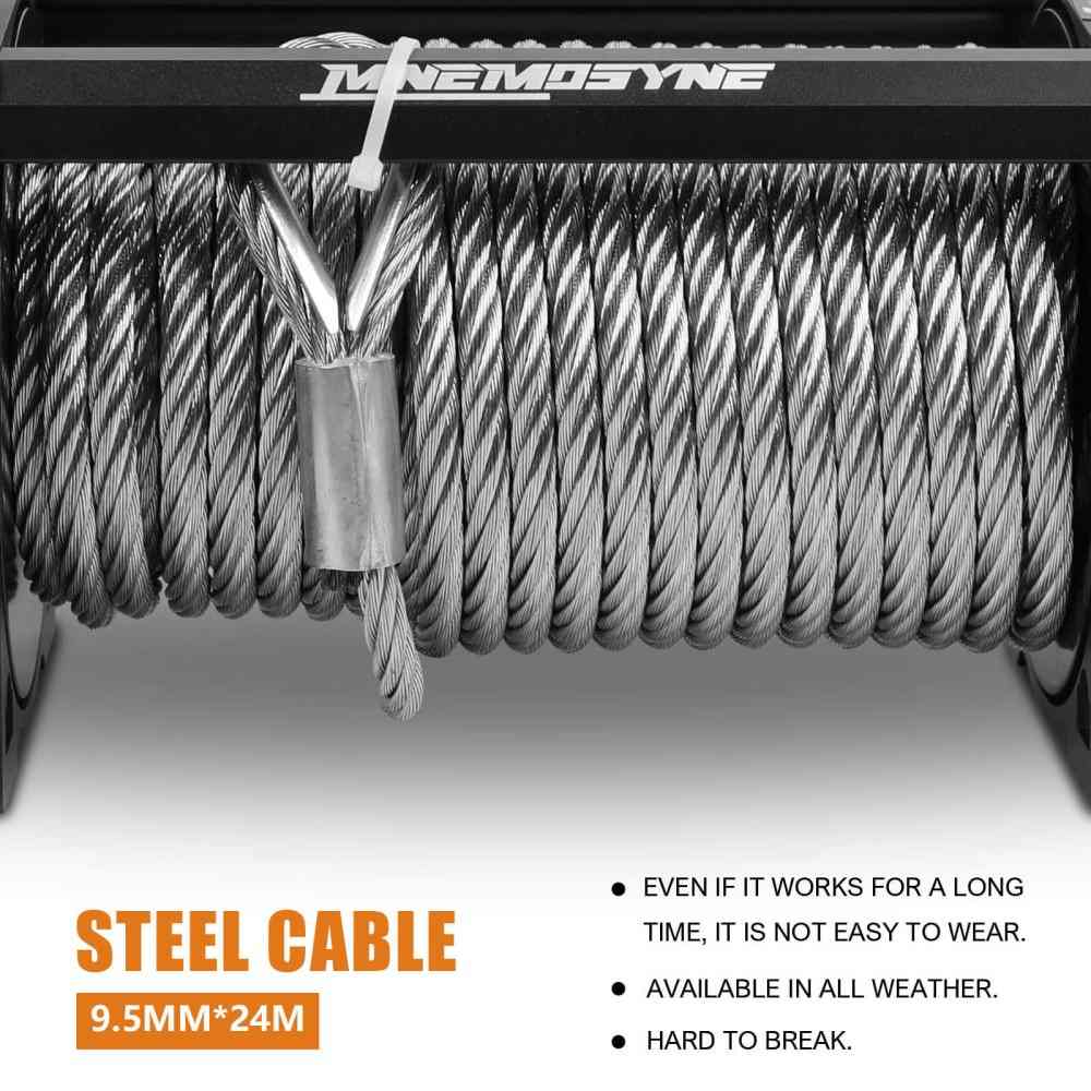 MNEMOSYNE Winch 13500LBS 12V Wireless Steel Cable Truck Trailer Towing 4WD